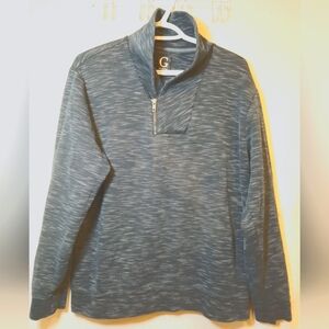 GRAFTON 1/4 ZIP UP GRAY SWEATSHIRT SIZE LARGE LONG SLEEVE